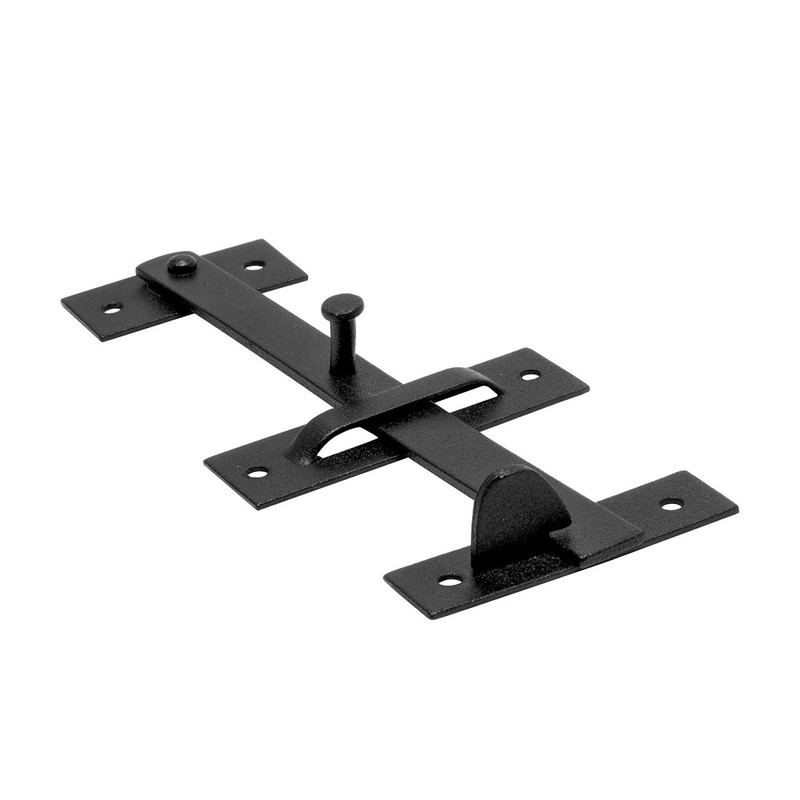 Renovators Supply Manufacturing Door Lock Latch 7 in. Black Iron