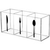 Hxezoc Clear Acrylic Cutlery Storage Organizer, Transparent Silverware Caddy 3