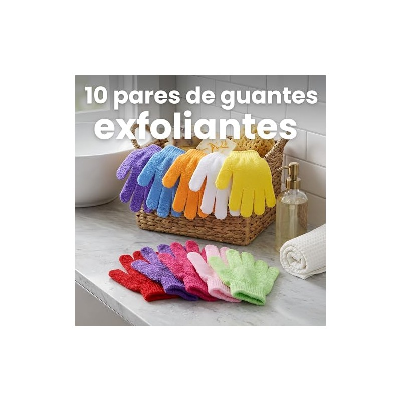 Guantes Exfoliantes para Baño Triko - Set de 10 Pares
