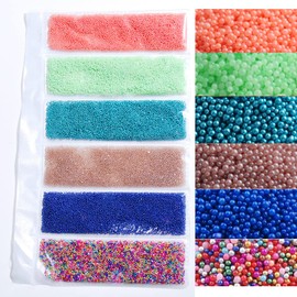 Mesiyun 3D Nail Art Caviar Beads Micro Pixie Rhinestones Nail Art Decoration Mini Acrylic Beads Nails Accessories 6 Colors