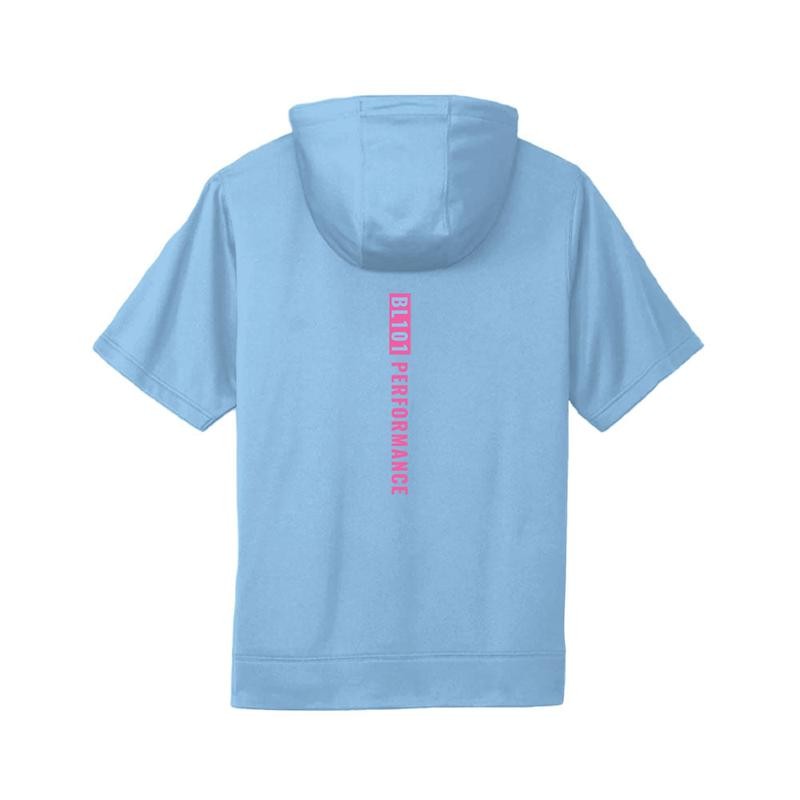 BSBL-SZN Short Sleeve Hoodie V2 - Cotton Candy Blue -