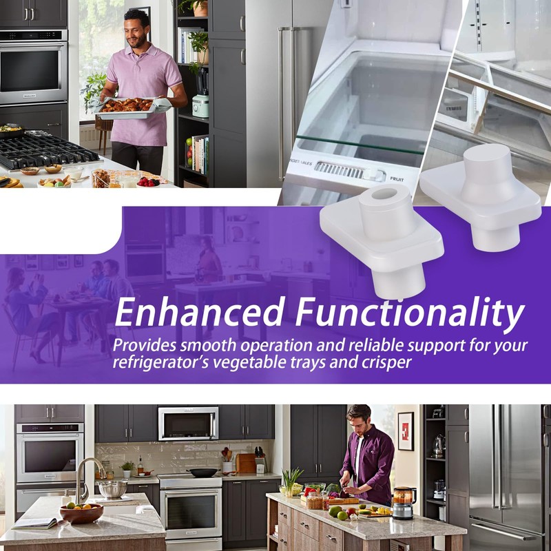 MCR620965 Refrigerator Vegetable Tray Crisper Drawer Wheel Mount Compatible With