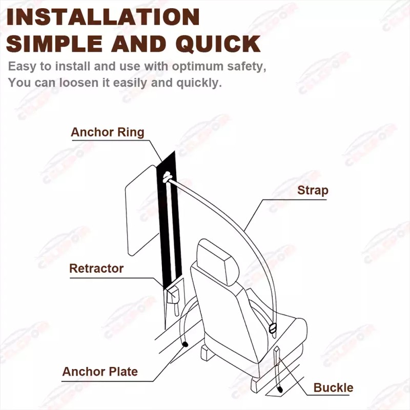 Honda 2X Genuine Honda Civic Sedan 3 Point Safety Adjustable