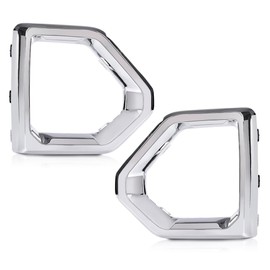 ALLGOOD Front Bumper Fog Light Bezel, Compatible with GMC Sierra 2019 2020 2021 Denali SLT AT4 (Not Fit SLE, Base or Elevation Models), Fog Lamp Accessories Outer Cover Chrome Set, Left & Right