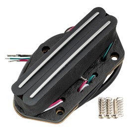 Musiclily Pro TL-DPMA Alnico 5 Dual Single Coil Sized Humbucker Bridge Pickup Medium Output 9.2K for Tele Style Electric Guitar, Black
