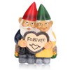 Cyrank Garden Gnome Couple in Love Collectable Mr and Mrs
