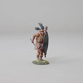 Thomas Gunn Miniatures Anglo Zulu War SFA041A Zulu Warrior Charging with Assegai 1:30 Scale Metal