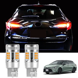 Corolla Touring Compatible / Compatible Dedicated Design LED Turn Signals with Built-in Resistor, 2 Pieces/1 Set, Incredible Brightness! 2,600LM Vehicle Inspection Compatible, Amber Light, Lamp,