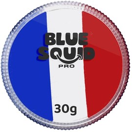 Blue Squid Pro Make-Up Face Paint and Body Paint - Red & White Split (30 g), Face and Body Paint for Adults, Children, Fancy Dress and SFX