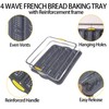 5 Pcs Silicone Baguette Baking Mold and Hamburger Bun Pan