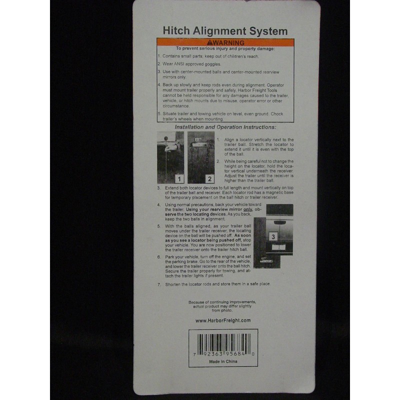 Haul Master Magnetic Trailer Ball Hitch Back-Up Alignment Kit Telescoping