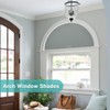 Changshade Arch Window Shades Blackout,Half Moon(Radius:36") Blackout Pleated Window Shades,
