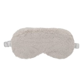 Jenna? 100% Natural Silk and Fur Reversible Sleep Mask Cover for Insomnia, Puffy Eyes and Dark Circles (Grey)