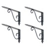 Youery 4-piece Shelf Brackets, Shelf Brackets, Heavy Duty Brackets, Shelf