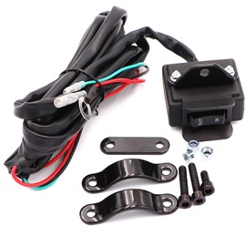 12V Winch Rocker Thumb Switch with Mounting Bracket Handlebar Control Line Kit for UTV ATV