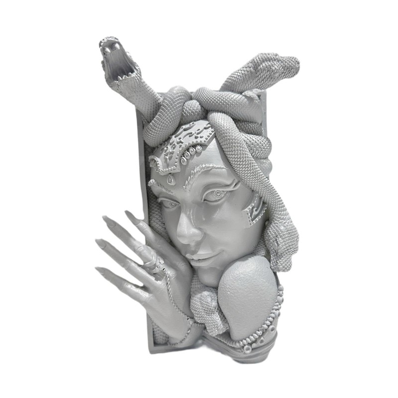 Vaveren Snake Women Face Bookend Medusa Head Book Nooks Unique