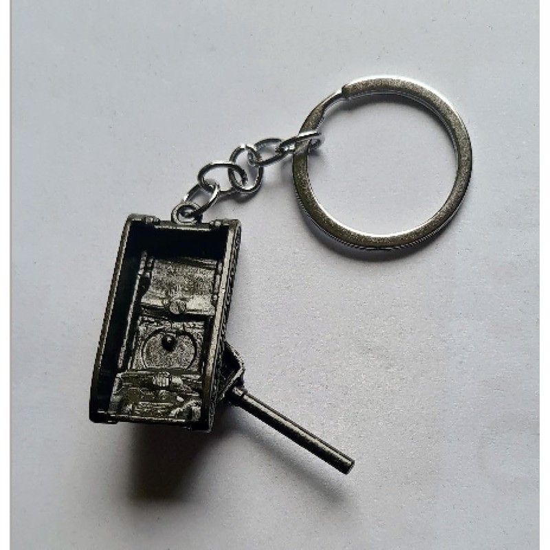 AXLorange Key Ring Tank T 34 Silver Zinc, silver