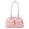 Juoxeepy Ita Bag Cute Bow Purse Aesthetic Japanese Shoulder Bag Faux Leather Tote Bag Y2k Red Handbag Purse, A05-pink