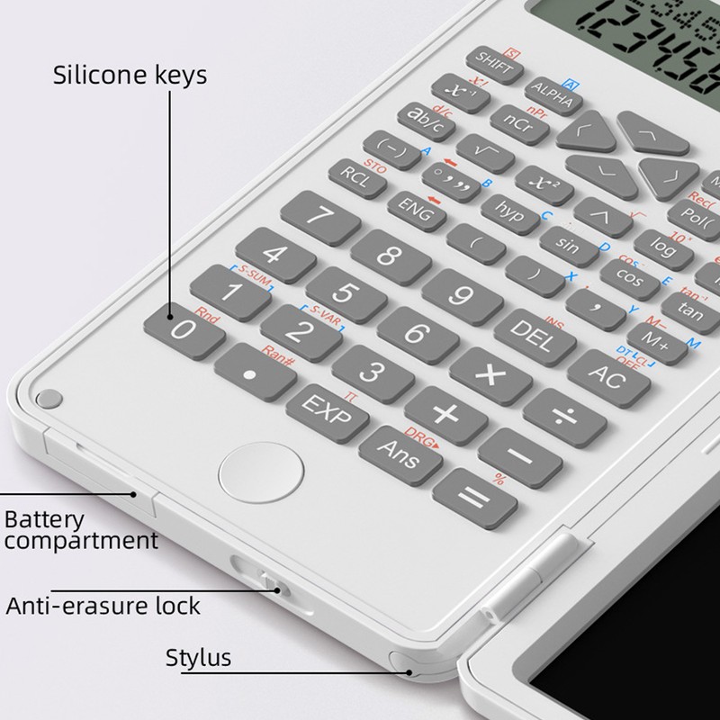 Calculator with Notepad Portable 10 Digits LCD Display Scientific Calculator