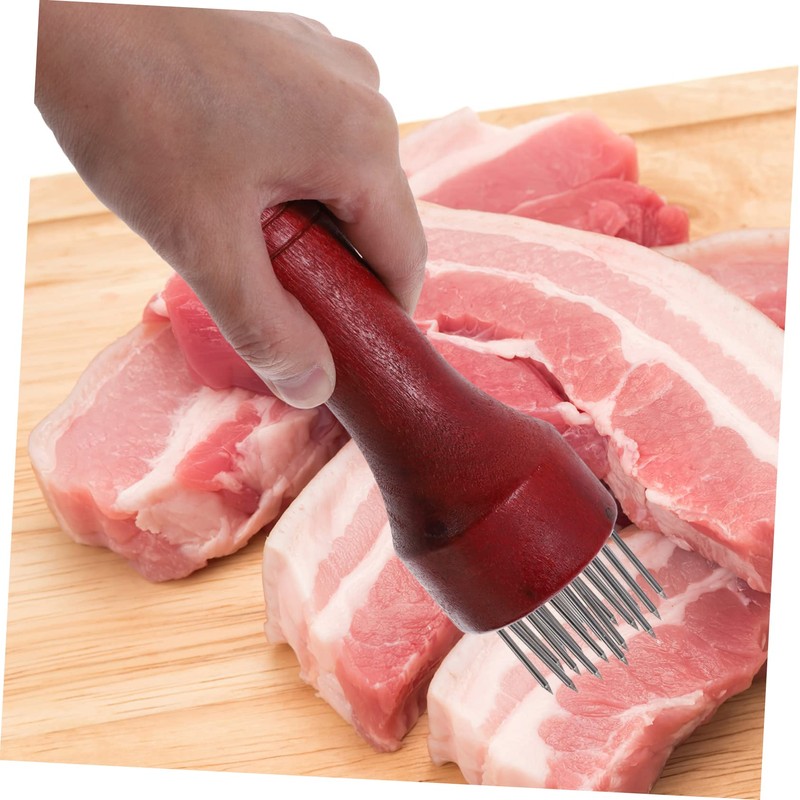 Ipetboom Stainless Steel Meat Tenderizer Mallet with Handle Ergonomic Kitchen