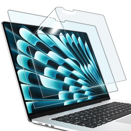 ZOEGAA Pack of 2 Blue Light Filter Screen Protectors for MacBook Air 13.6 Inch (M2 M3 M4, 2022-2025), Anti-Glare Eye Protection MacBook Air Protective Film, HD Bubble-Free Anti-Fingerprints Blue Light