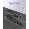 ICY BOX 7 Port USB 3.0 Type-A Hub Ladegerät Aluminium