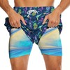 Feim-AO Mens Swim Trunks with Compression Liner 2 in 1