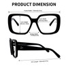 Zeelool Oversized Square Glasses Frame for Women Men with Non-prescription