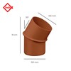 INEFA Rain Pipe Elbow 30 Degrees for Downpipe, PVC DN100