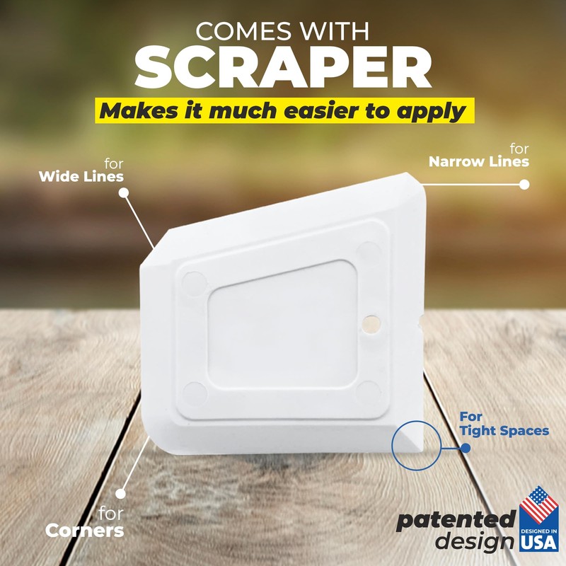 PentaUSA Tile Grout Repair Kit - White Grout Filler, Triple