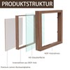 Muzilife 3D Picture Frame, 20 x 20 cm, Deep Wooden