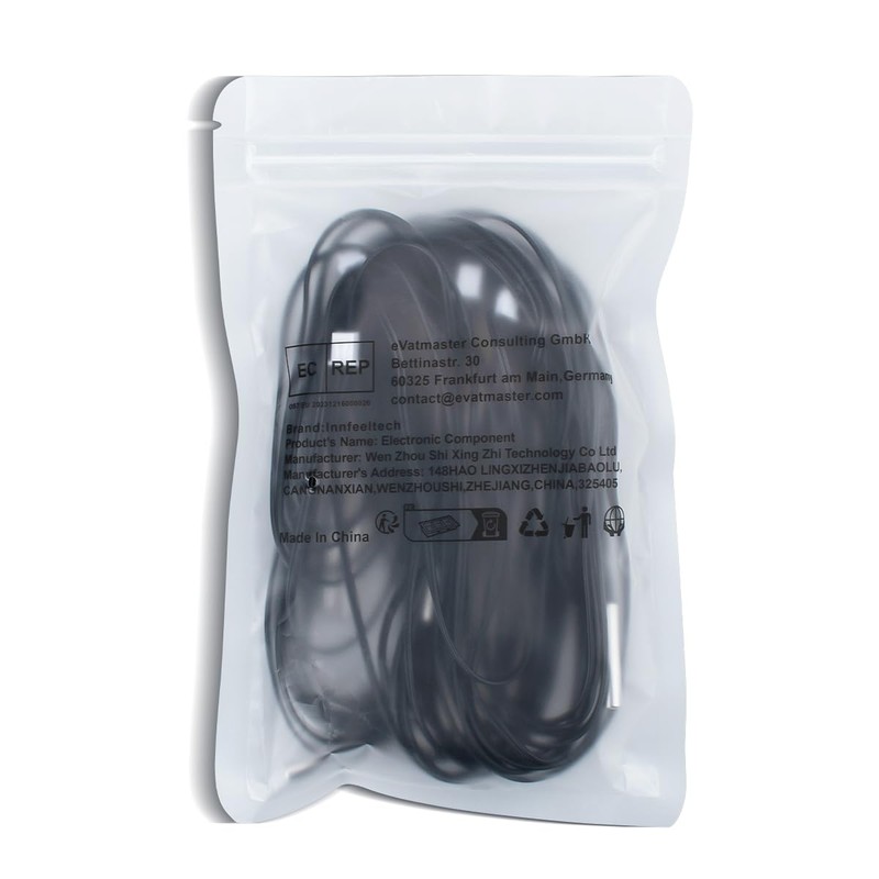 Innfeeltech 5 Pcs Waterproof Digital Thermal Temperature Sensor Probe 2M