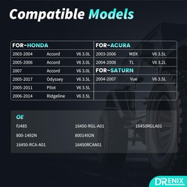 Fuel Injectors Fits For-Honda Accord 2003-2007 Odyssey 2005-2017 Pilot 2005-2011 Ridgeline 2006-2014 for-Acura MDX 2003-2006 TL 2004-2008 for-Saturn Vue 2004-2007 8001492N FJ485