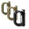 6 Pack 2.12“ Tactical Locking D Ring Plastic Carabiner Backapck