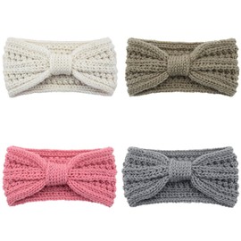 WJWINER Women's Headband, 4 Piece Headband, Women's Winter Headband, Girls' Winter, Suitable for Girls and Women to Keep Warm in Autumn and Winter