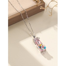 AENEAS Unicorn Necklace for Adult Women 925 Sterling Silver Unicorn Pendant Necklace Pink Crystal Jewelry Gift for Women Mother Wife