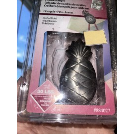 Hung By Design Home By Design Brushed Nickel Pineapple Decorative Picture Hanger 30 Lbs
