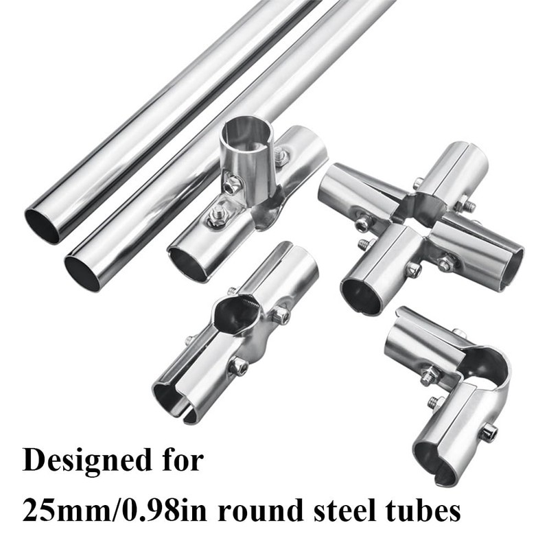 Structural Pipe Connector, Silver Right Angle 4-Way Chain Link Fence