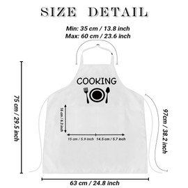 Aprons for Women Men Valentines Gifts for Him Her Cooking Gifts Mothers Day Gifts for Mummy Aunt Nana Fathers Day Gifts for Father Colleagues Birthday Gifts for Women Men White Aprons for Cooking