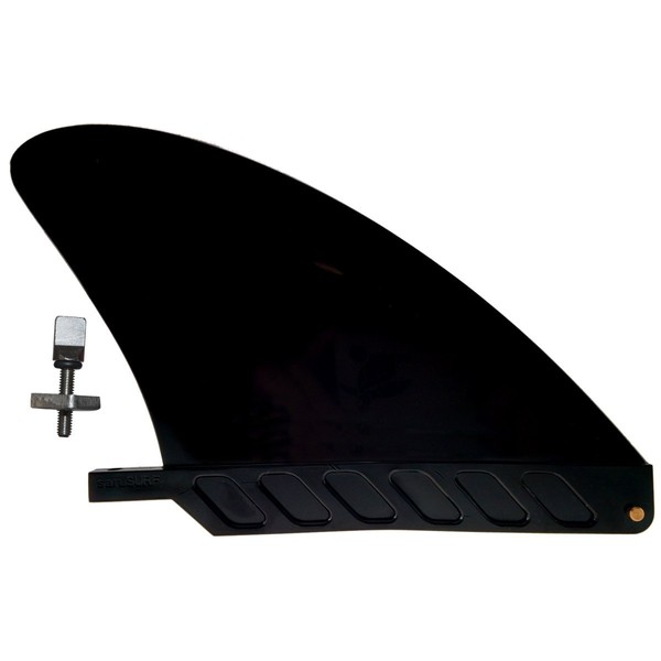 saruSURF US Box Center Stubby fin Hard 4.6" for River SUP/Longboard/airSUP Black