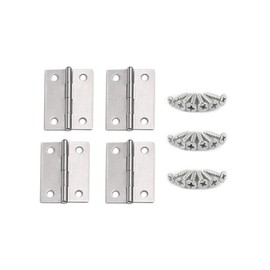 YOFASEN Stainless Steel Bearing Hinges - Home Furniture Door Hinges Cabinet Drawer Hinges Small Hinges with Matching Fixing Screws, Silver, 1 Inch(25 * 24 * 08mm) - 4pcs
