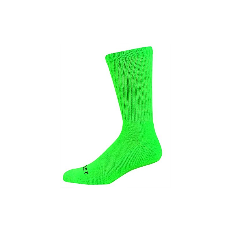 Pro Feet Multi-Sport Crew Socks, Lime, Small