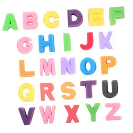 jojofuny 26Pcs Painting Sponge Set Cartoon Alphabet Stamps for Art Activities Easy to Clean DIY Craft Supplies for Home Kindergarten Amusement Parks
