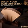 PUNNIO Coffee Filter Holder Storage, Black Walnut & Brass Rack