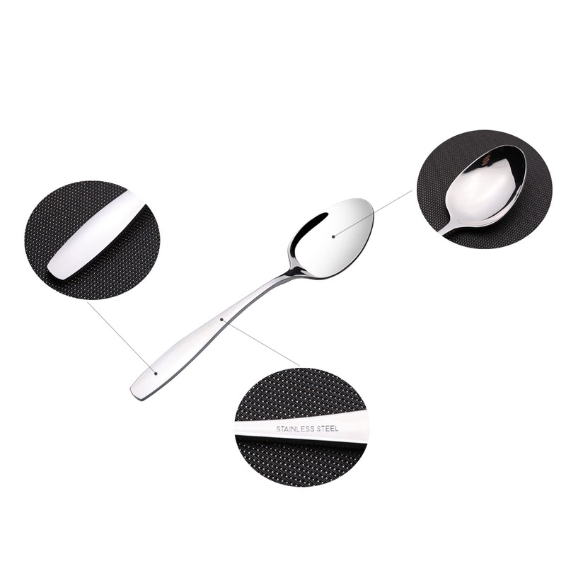 Jekiyo Set of 6 Large Stainless Steel Serving Spoons