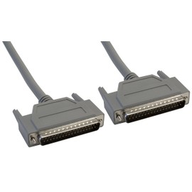 Amphenol CS-DSDMDB37MM-010 37-Pin DB37 Deluxe D-Sub Cable, Shielded, Male/Male, 10', Gray