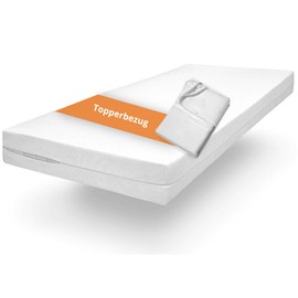 sleepling Evolon Topper Encasing 100 x 200 cm, Mattress Cover Allergy Sufferers, Allergy & Anti Dust Mite Protection for House Dust Allergy Sufferers, Cushion up to 6 cm, 95 Degrees Boil-Proof, Made