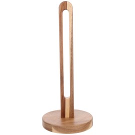 Luxshiny Wooden Paper Towel Holder Light Blue Napkin Kitchen Paper Holder Wooden Towel Holder Paper Towel Organizer Kitchen Paper Towel Stand Brown
