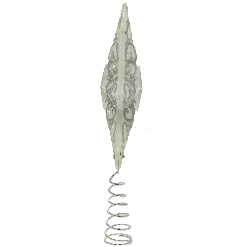 WeRChristmas Shatterproof Christmas Tree Topper Star with Glitter, 21 cm