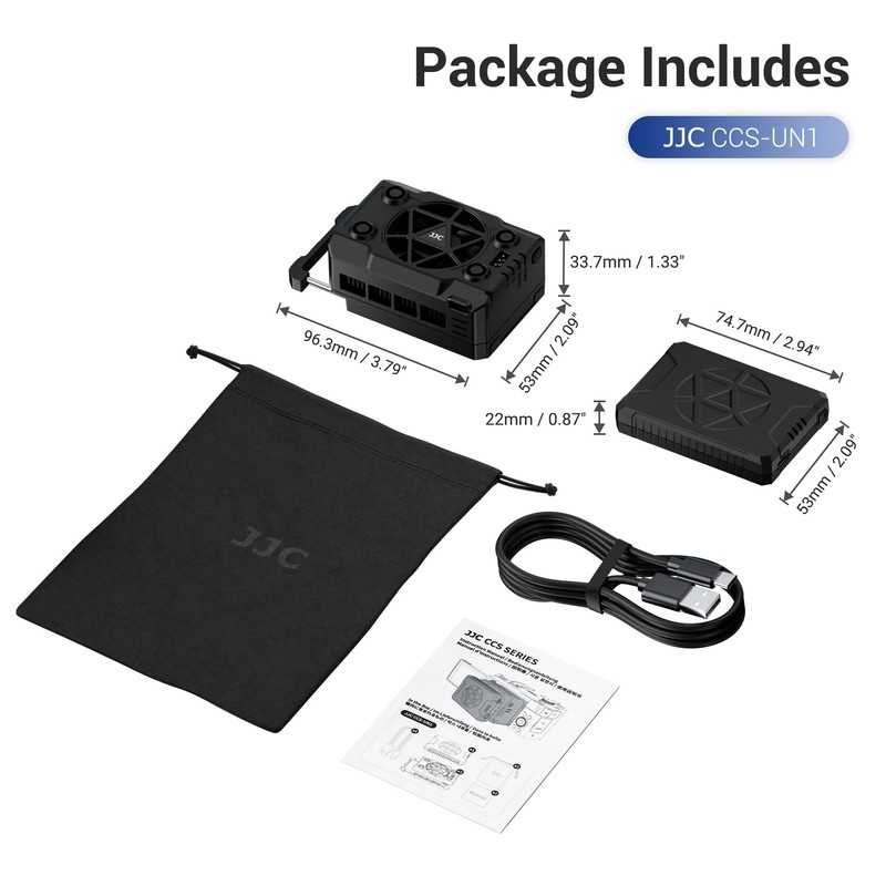 Camera Cooler Kit with Magnetic Rechargeable Battery,Semiconductor Quieter Cooling Fan